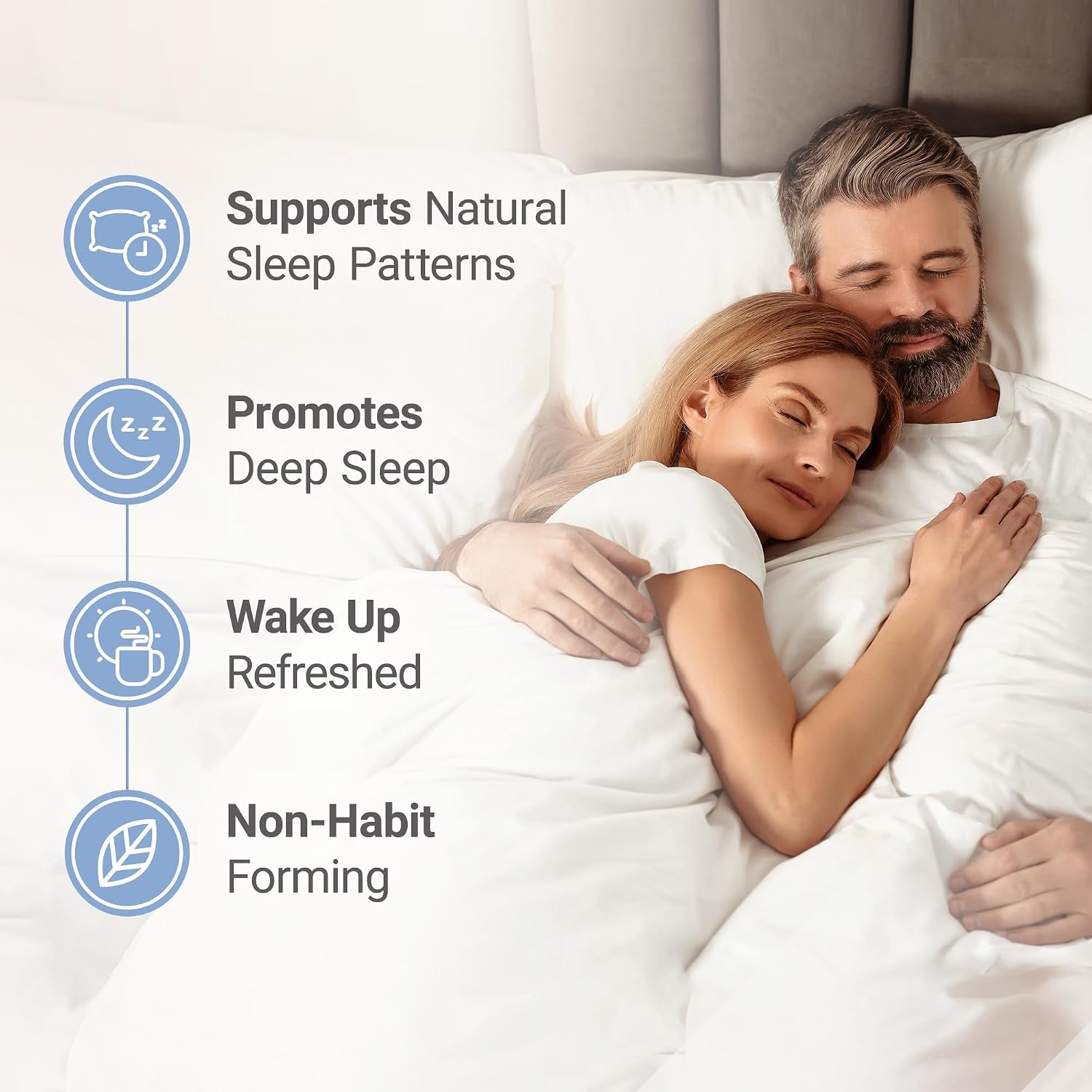 Luna Melatonin-Free Sleep Supplement - Non-Habit Forming Herbal Sleep Supplement, Adult Bedtime Support, Help Sleeping W/Chamomile, Valerian, L-Theanine - 60 Vegan Capsules