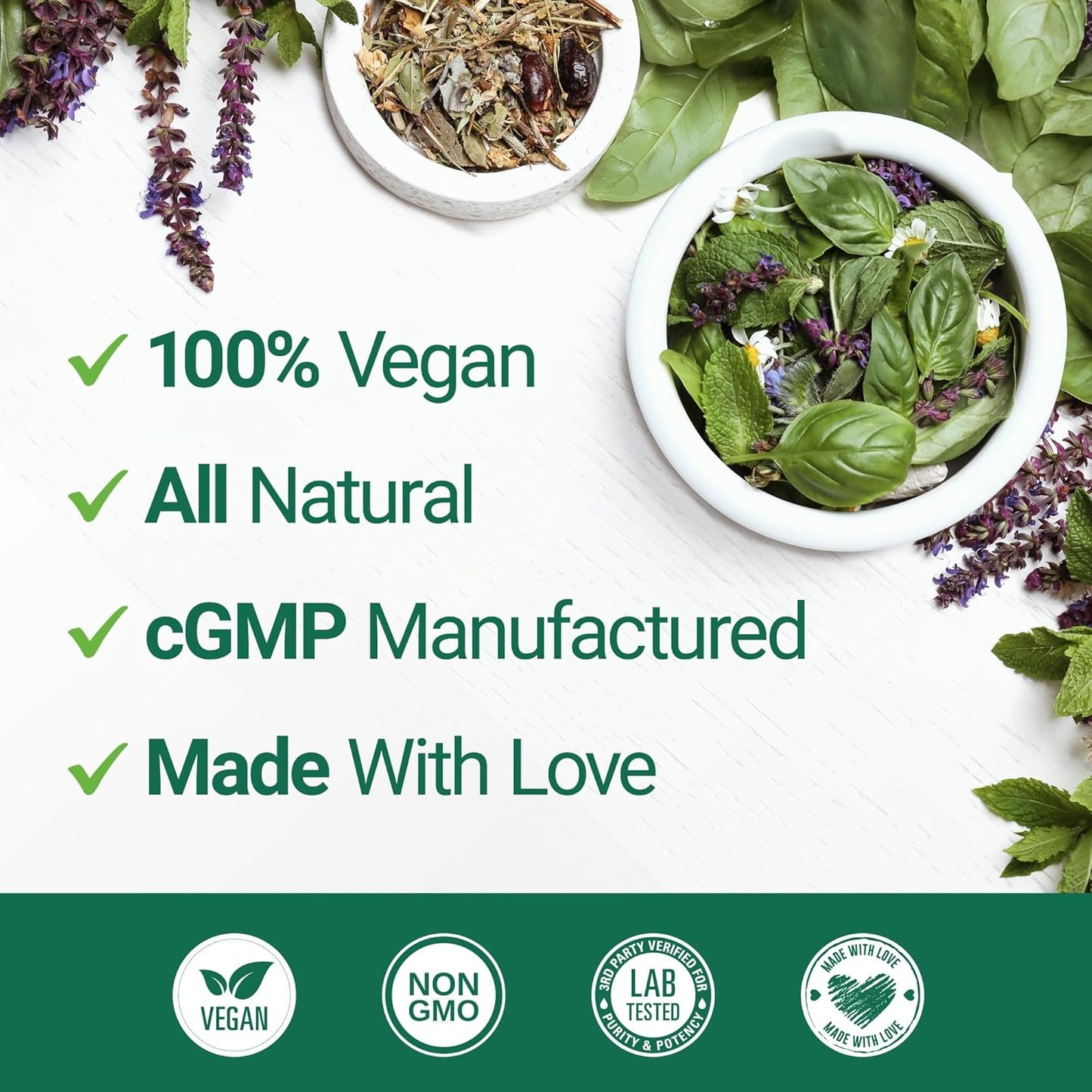 Luna Melatonin-Free Sleep Supplement - Non-Habit Forming Herbal Sleep Supplement, Adult Bedtime Support, Help Sleeping W/Chamomile, Valerian, L-Theanine - 60 Vegan Capsules